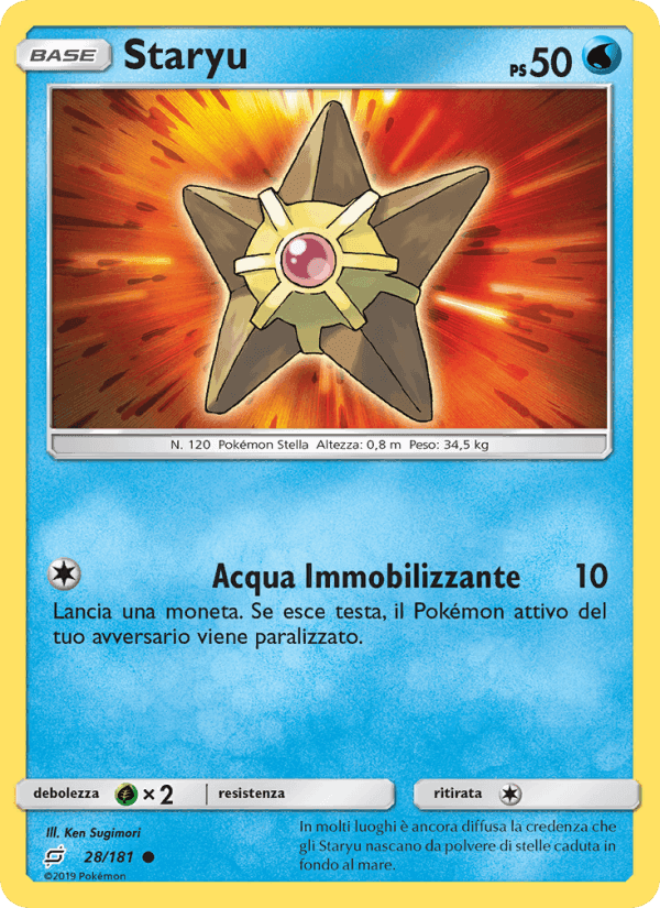 Staryu, carta 28 di Gioco di Squadra