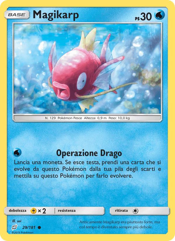Magikarp, carta 29 di Gioco di Squadra