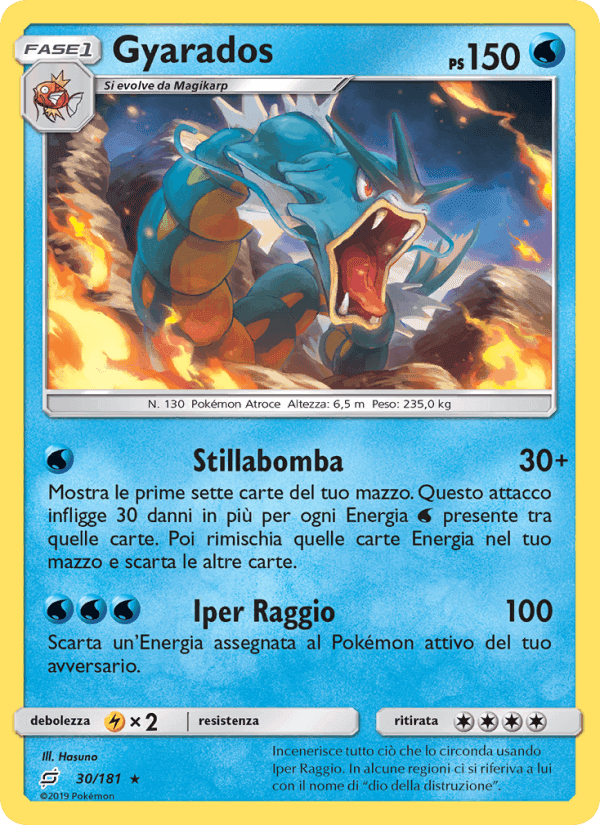 Gyarados, carta 30 di Gioco di Squadra