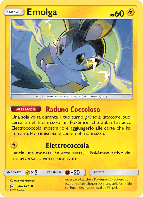 Emolga, carta 46 di Gioco di Squadra