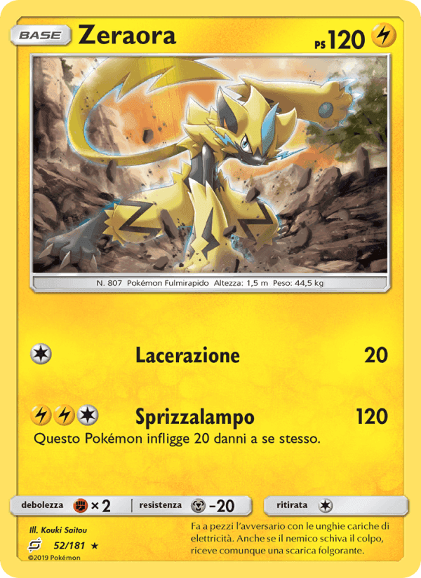Zeraora, carta 52 di Gioco di Squadra