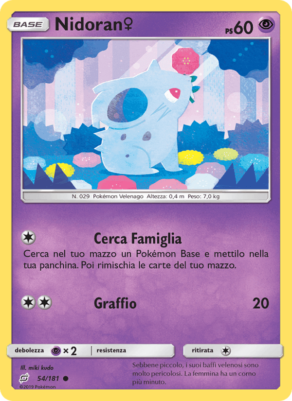 Nidoran♀, carta 54 di Gioco di Squadra