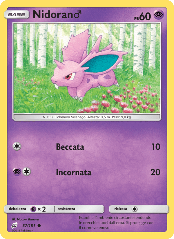 Nidoran♂, carta 57 di Gioco di Squadra