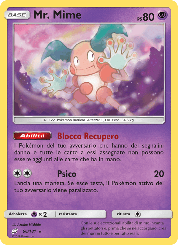 Mr. Mime, card 66 from Gioco di Squadra