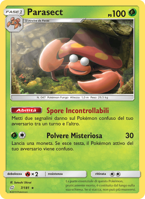 Parasect, carte 7 de Gioco di Squadra