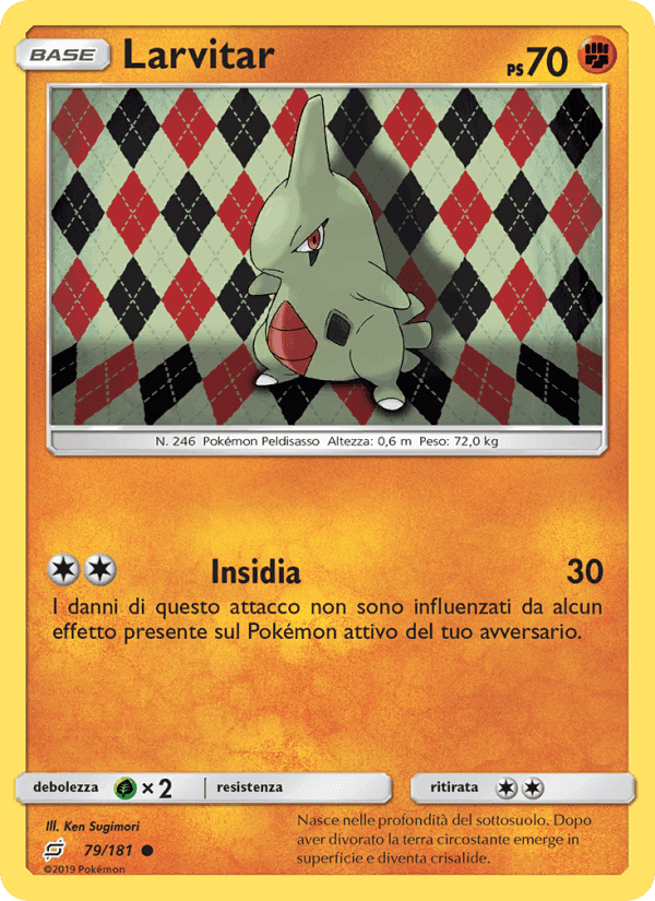 Larvitar, carta 79 di Gioco di Squadra