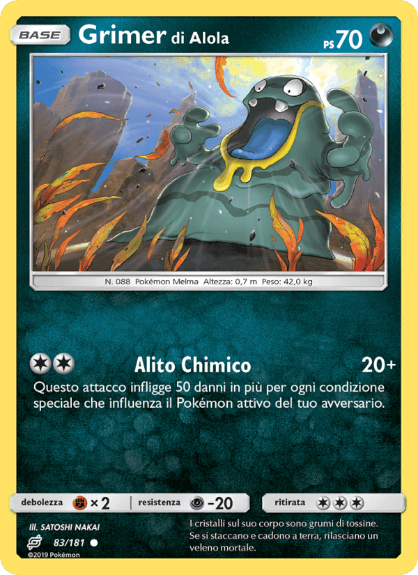 Grimer di Alola, carta 83 di Gioco di Squadra