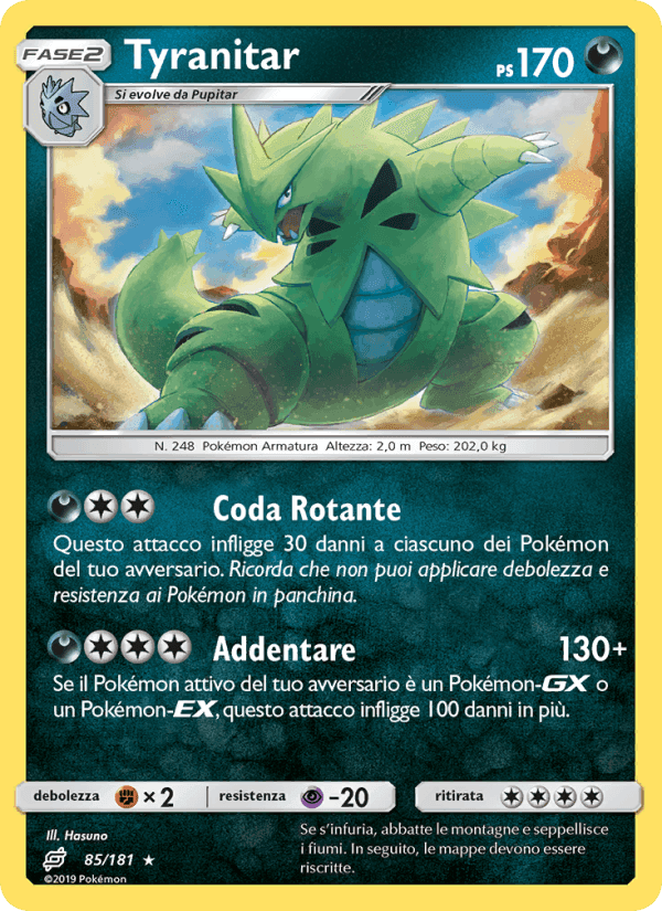 Tyranitar, carta 85 di Gioco di Squadra