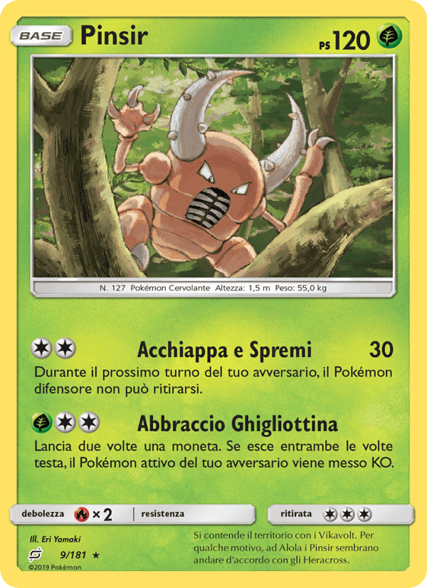 Pinsir, carta 9 di Gioco di Squadra