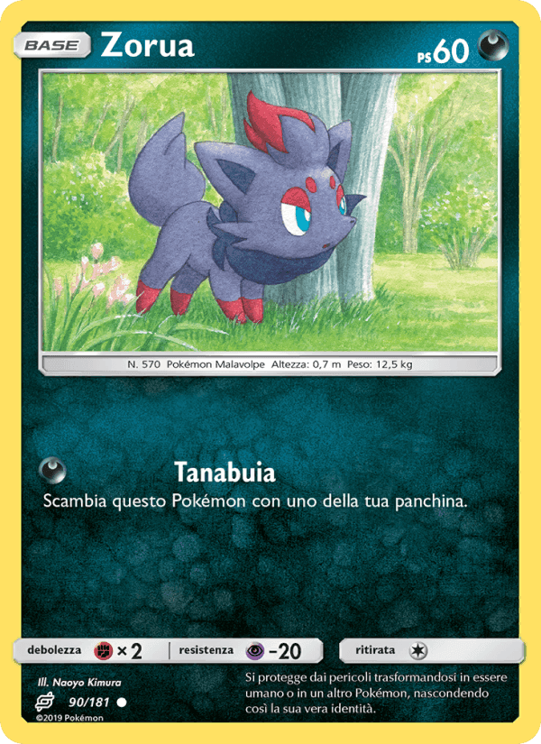 Zorua, carta 90 di Gioco di Squadra