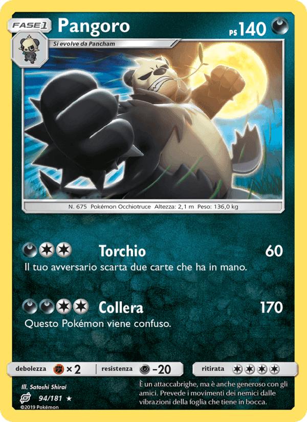Pangoro, carte 94 de Gioco di Squadra