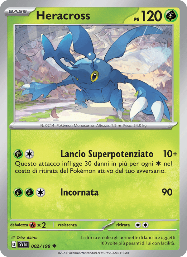 Heracross, carta 002 di Scarlatto e Violetto
