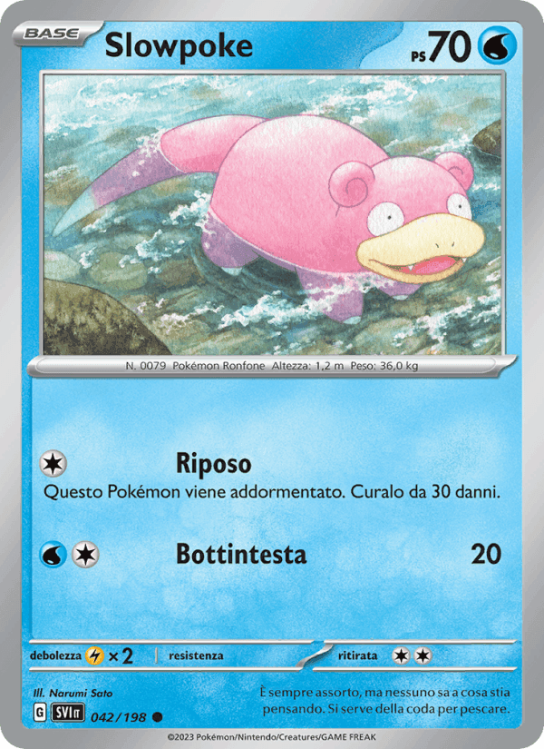 Slowpoke, carta 042 di Scarlatto e Violetto