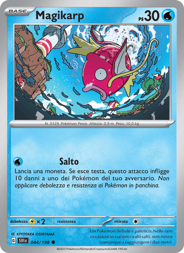 Magikarp, carta 044 di Scarlatto e Violetto