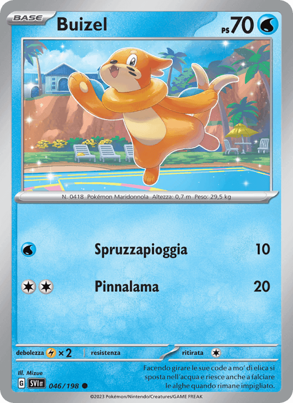 Buizel, carta 046 di Scarlatto e Violetto
