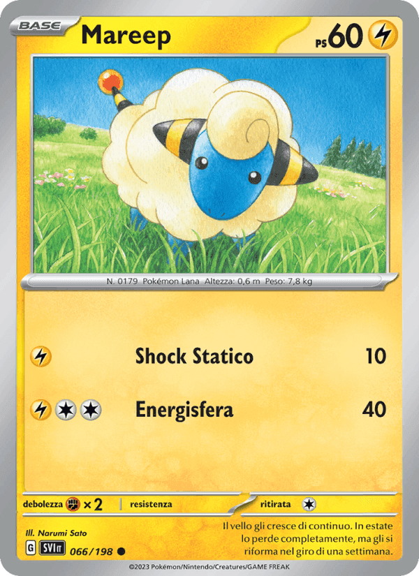 Mareep, carta 066 di Scarlatto e Violetto