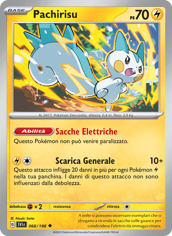 Pachirisu, carta 068 di Scarlatto e Violetto