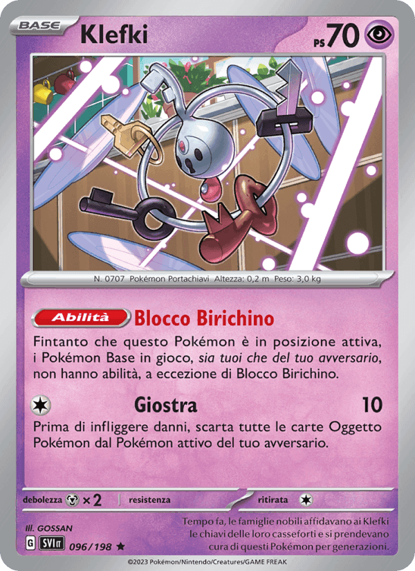 Klefki, carta 096 di Scarlatto e Violetto