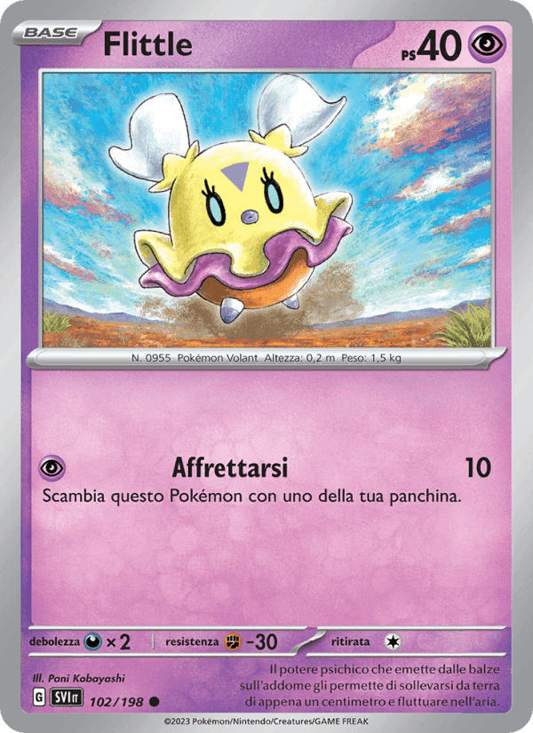 Flittle, carta 102 di Scarlatto e Violetto
