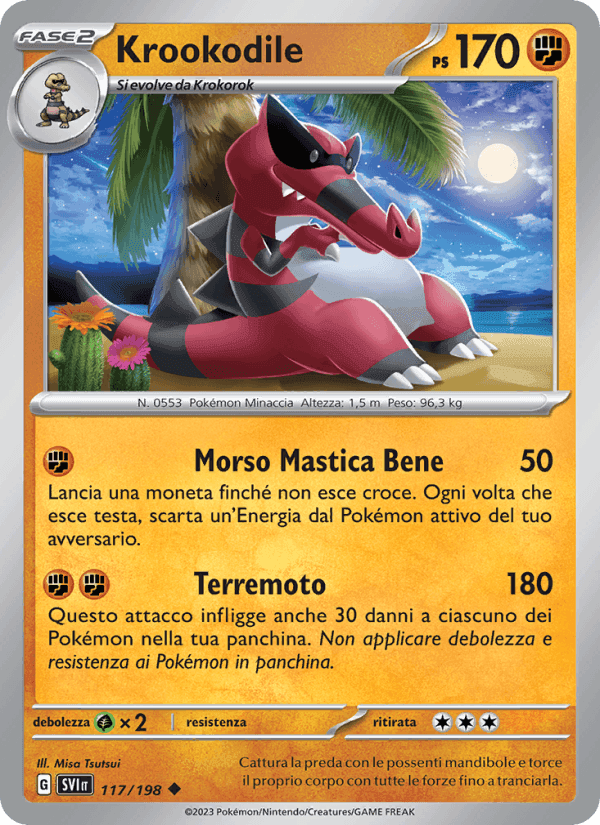 Krookodile, card 117 from Scarlatto e Violetto