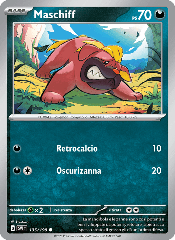 Maschiff, card 135 from Scarlatto e Violetto