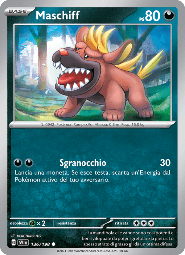 Maschiff, carta 136 di Scarlatto e Violetto