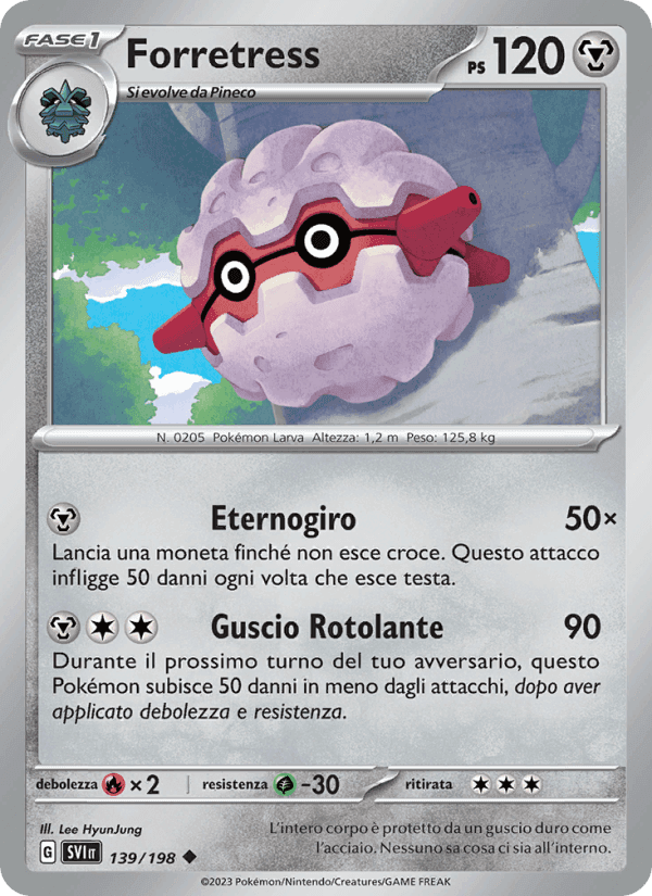 Forretress, carta 139 di Scarlatto e Violetto