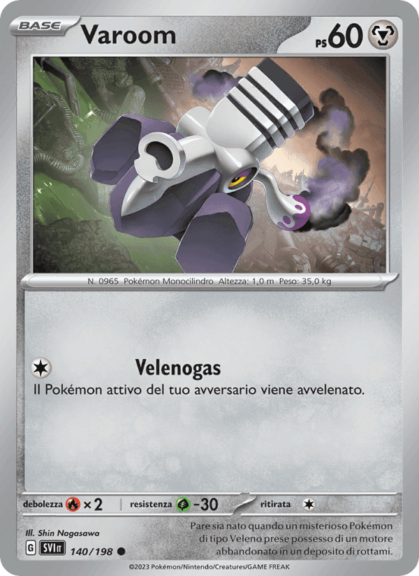 Varoom, carta 140 di Scarlatto e Violetto