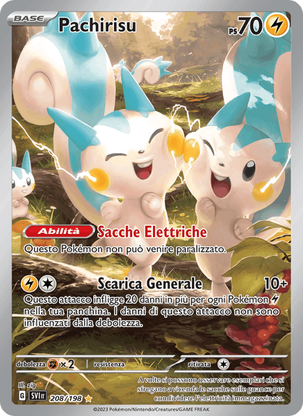 Pachirisu, carta 208 de Scarlatto e Violetto