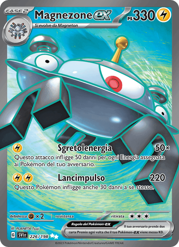 Magnezone-ex, card 226 from Scarlatto e Violetto