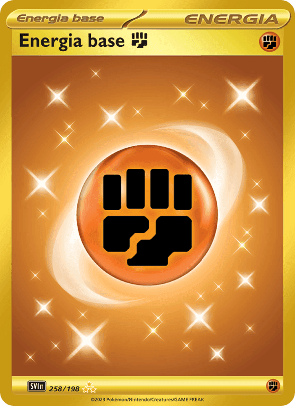 Energia base Fighting, carta 258 di Scarlatto e Violetto