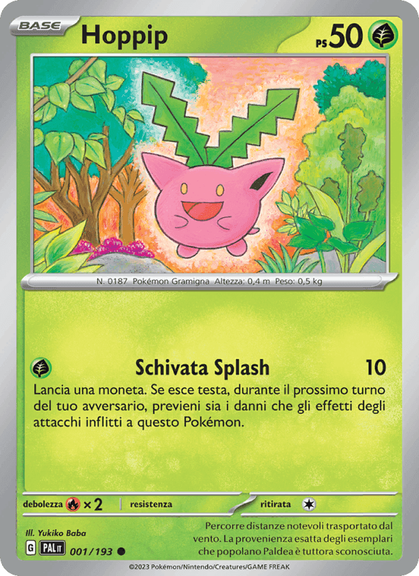 Hoppip, carta 001 di Evoluzioni a Paldea