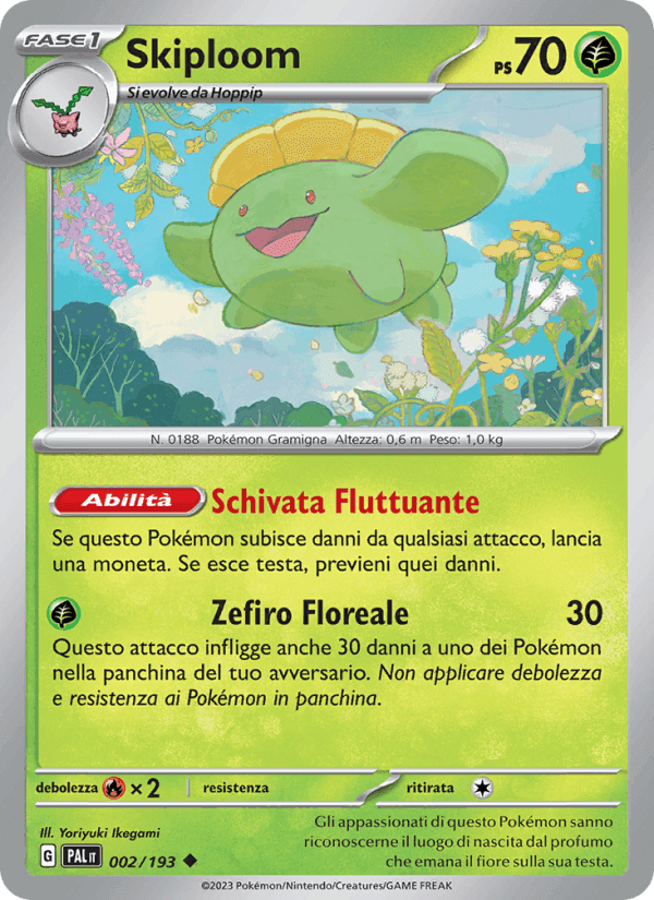 Skiploom, carte 002 de Evoluzioni a Paldea