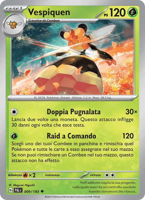 Vespiquen, carta 009 de Evoluzioni a Paldea