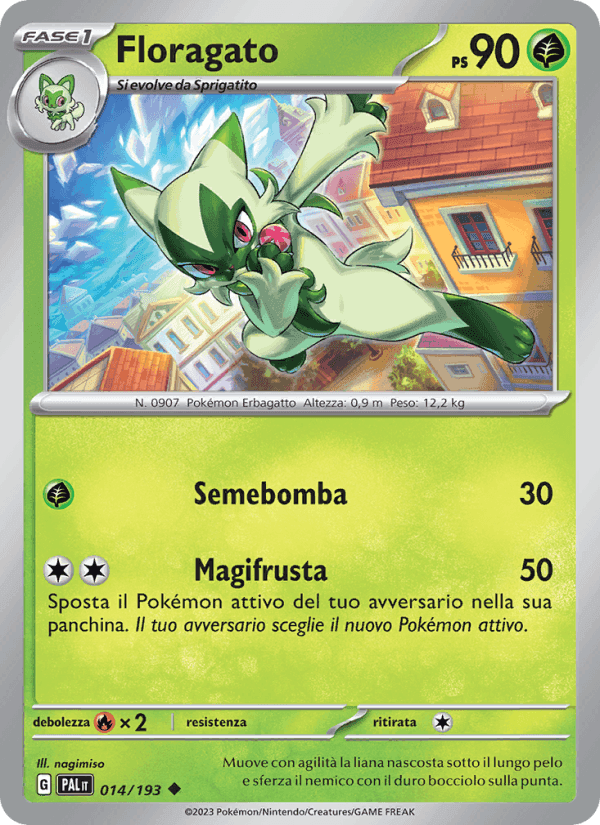 Floragato, carta 014 di Evoluzioni a Paldea