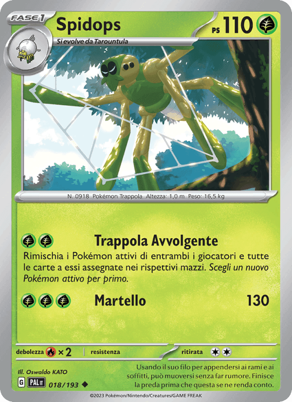 Spidops, carta 018 di Evoluzioni a Paldea