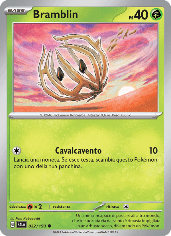 Bramblin, card 022 from Evoluzioni a Paldea