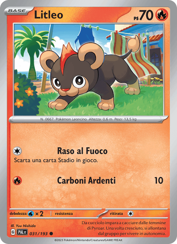 Litleo, carte 031 de Evoluzioni a Paldea