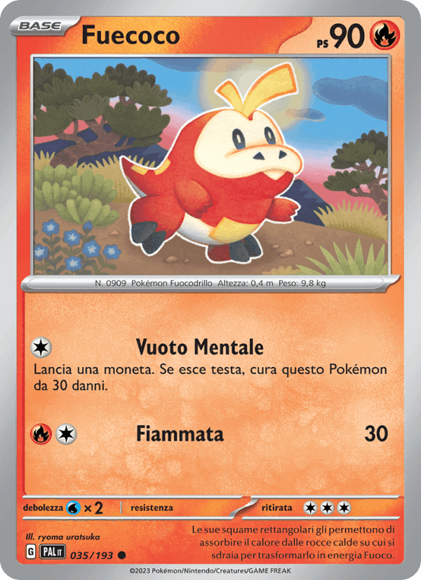 Fuecoco, carta 035 di Evoluzioni a Paldea