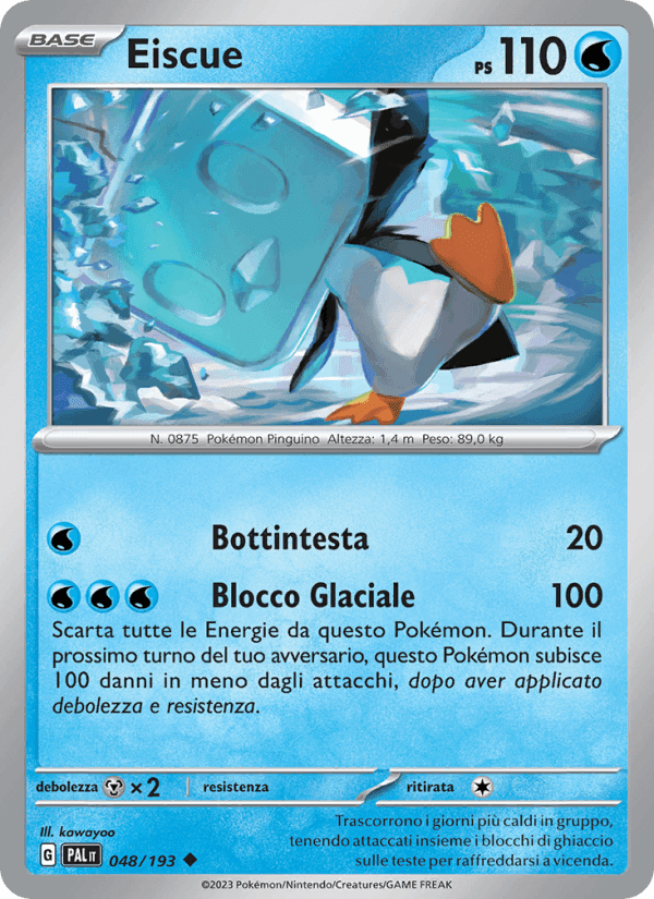 Eiscue, carta 048 di Evoluzioni a Paldea