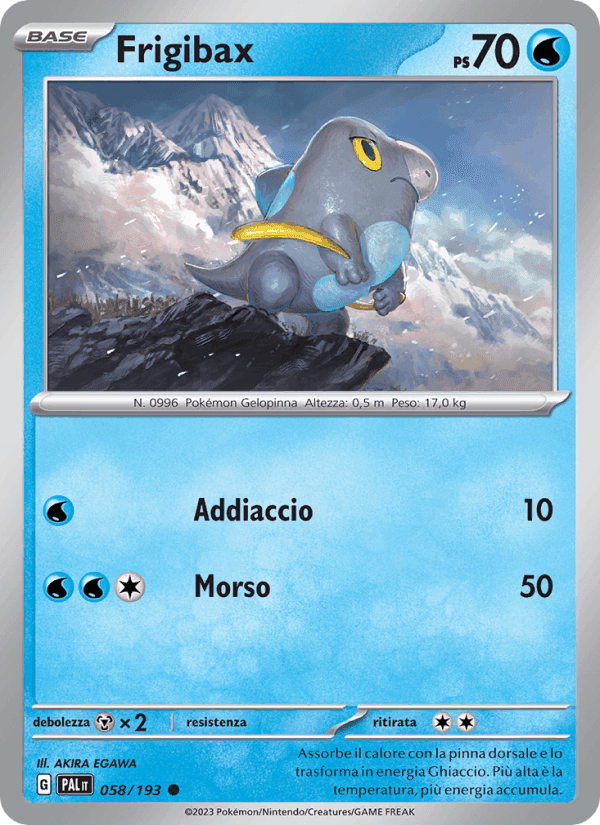Frigibax, carta 058 di Evoluzioni a Paldea