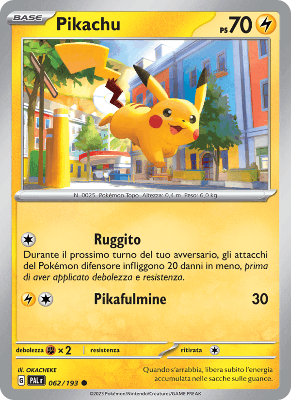 Pikachu, carta 062 de Evoluzioni a Paldea