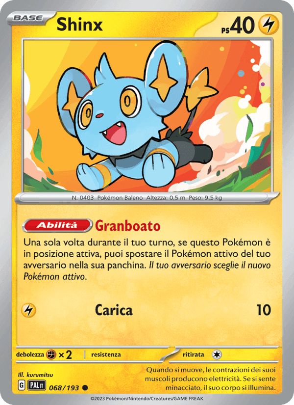 Shinx, card 068 from Evoluzioni a Paldea