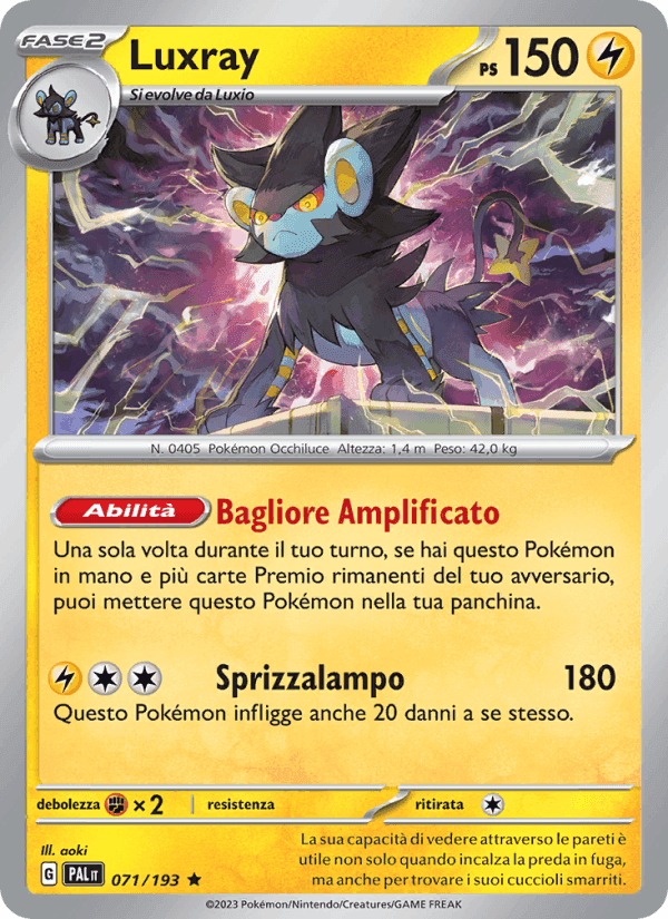 Evoluzioni a Paldea の 071 番、Luxray