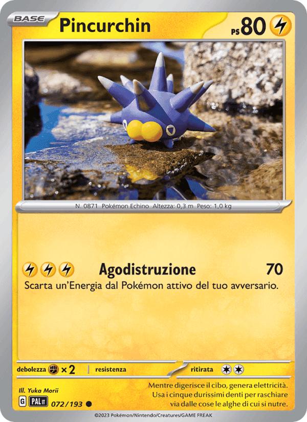 Pincurchin, carta 072 di Evoluzioni a Paldea