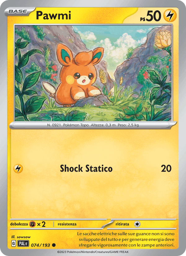 Pawmi, card 074 from Evoluzioni a Paldea