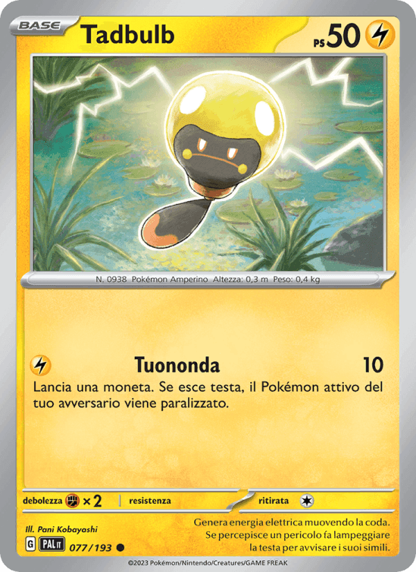 Tadbulb, carta 077 di Evoluzioni a Paldea