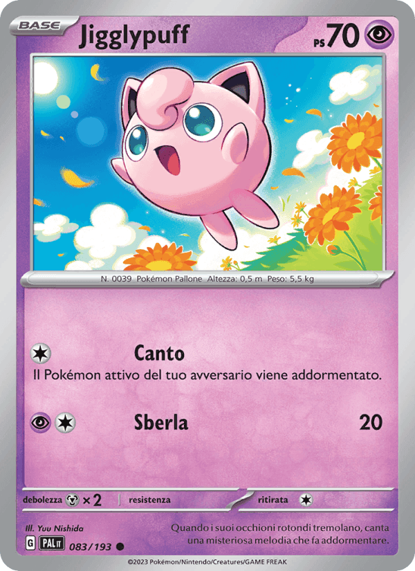 Jigglypuff, carta 083 di Evoluzioni a Paldea