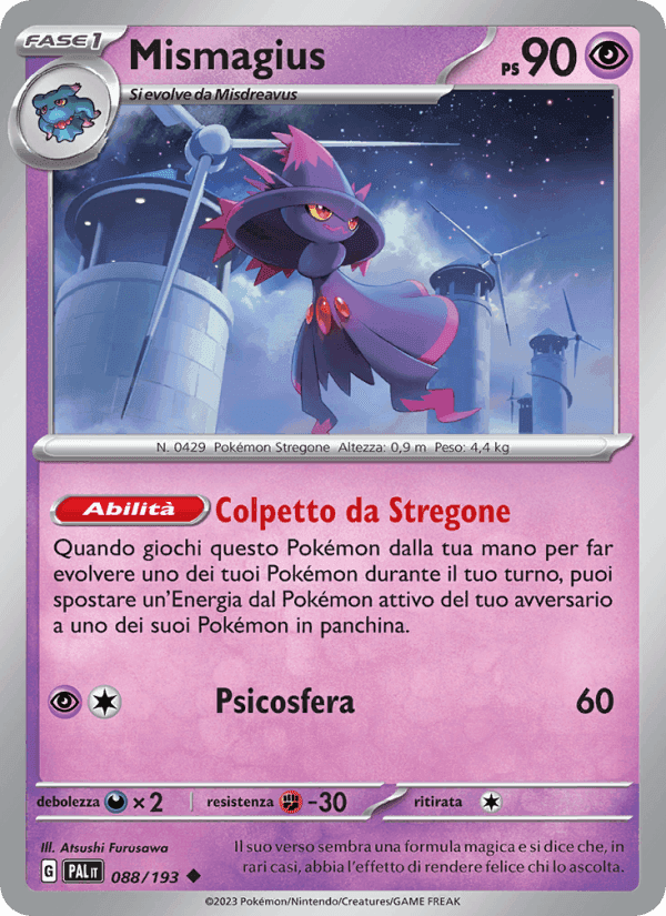 Mismagius, carta 088 di Evoluzioni a Paldea