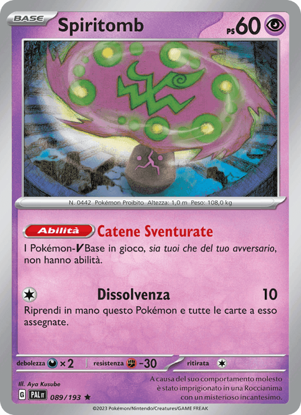 Spiritomb, card 089 from Evoluzioni a Paldea